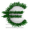 Euro Sign Made of Grass